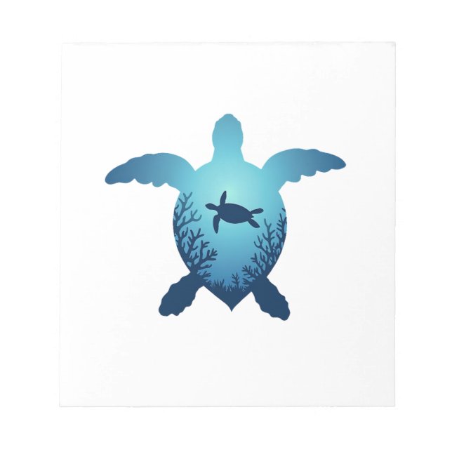 Keep The Sea Plastic Free Save The Sea Turtles T-S Notepad (Front)