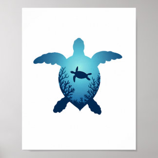 Keep The Sea Plastic Free Save The Sea Turtles T-S Poster