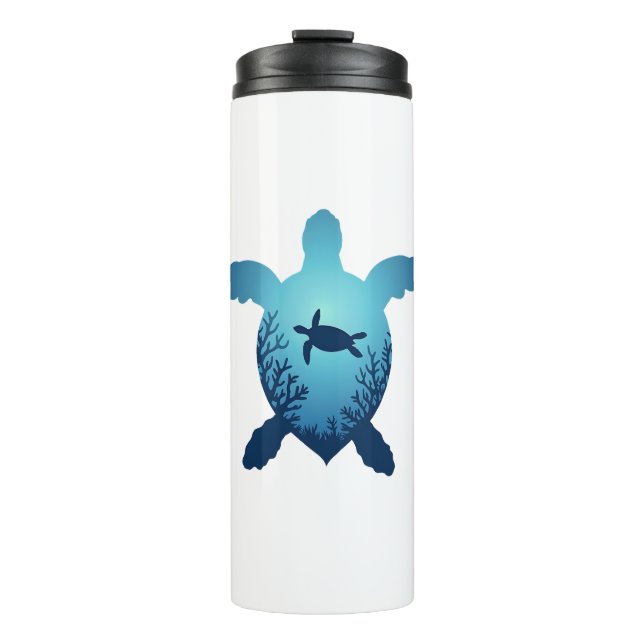 Keep The Sea Plastic Free Save The Sea Turtles T-S Thermal Tumbler (Front)