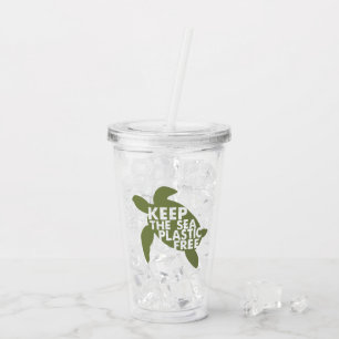 Keep The Sea Plastic Free Turtle Acrylic Tumbler