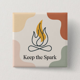 Keep The Spark 15 Cm Square Badge