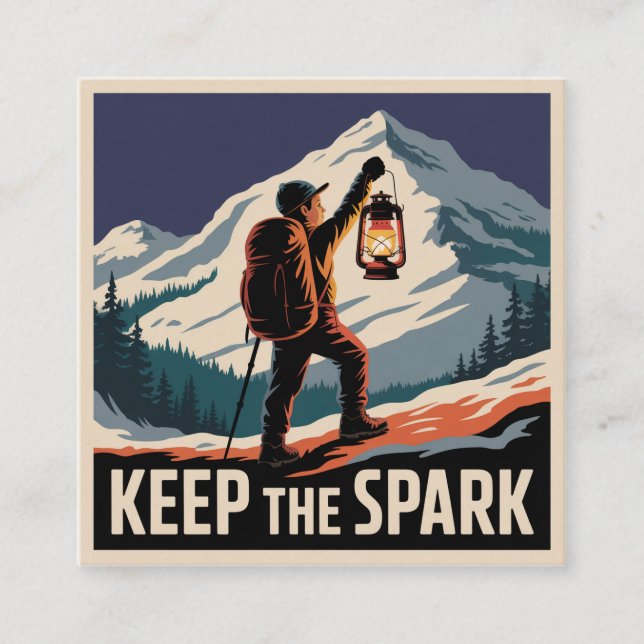Keep The Spark Square Business Card (Front)