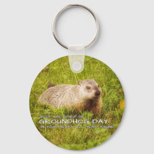 Keep the Spirit of Groundhog Day keychain