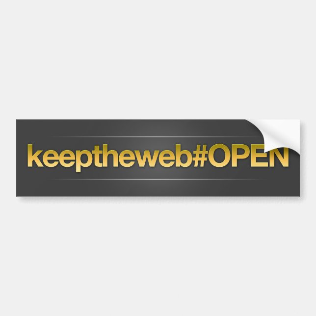 Keep The Web OPEN Bumper Sticker (Front)