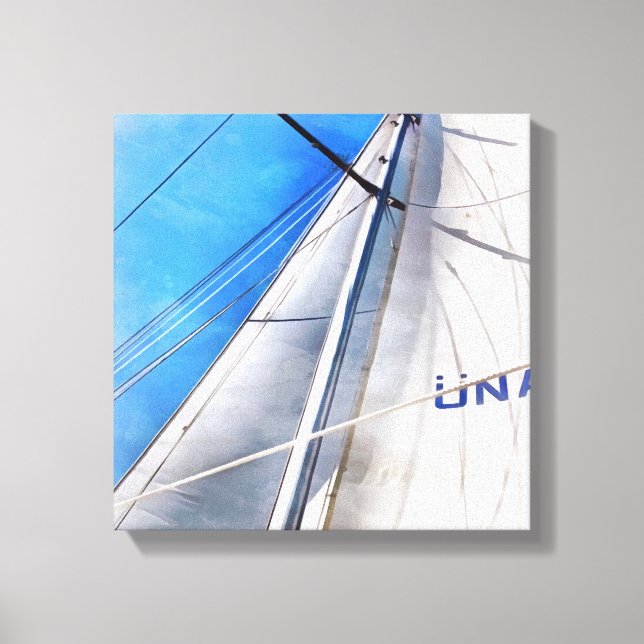 Keep The Wind In Your Sails Acrylic Art Canvas Print (Front)