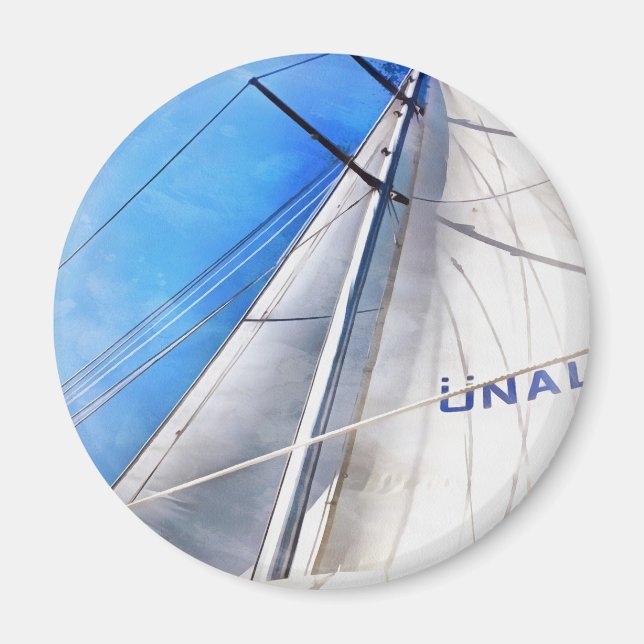 Keep The Wind In Your Sails Acrylic Art Magnet (Front)