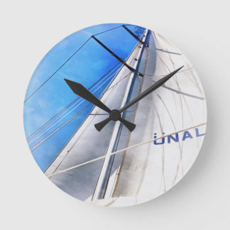 Keep The Wind In Your Sails Acrylic Art Round Clock