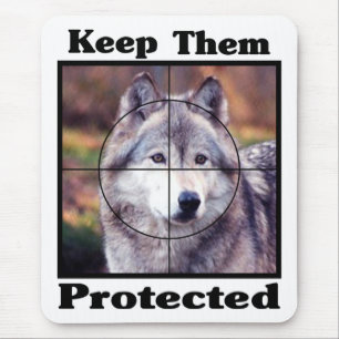 Keep them Protected - Wolf Mouse Mat