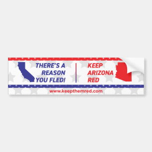 Keep Them Red - Bumper Sticker CA to AZ