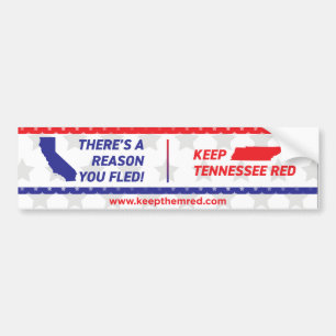 Keep Them Red - Bumper Sticker CA to TN