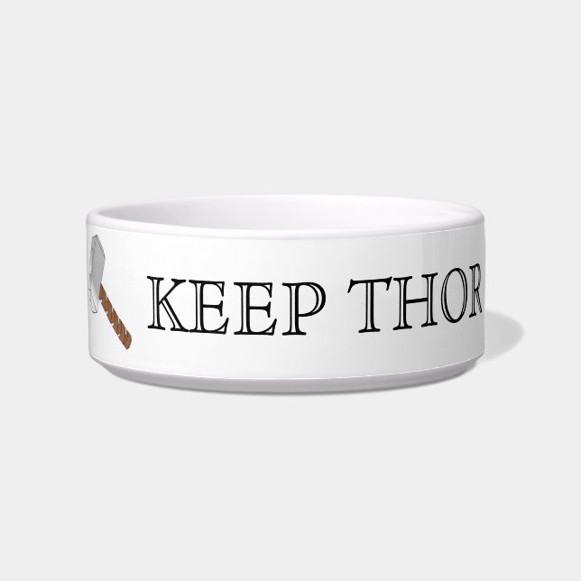 Keep Thor in Thorsday! Pet Bowl (Left)