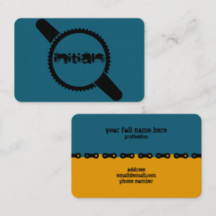 Keep Turning That Crank Blue Orange Business Card