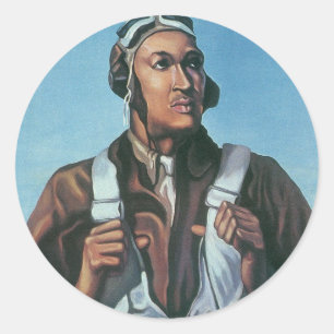 Keep Us Flying ~ Tuskeege Airman Classic Round Sticker