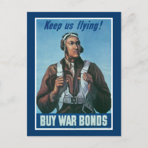 Keep Us Flying ~ Tuskeege Airman Postcard