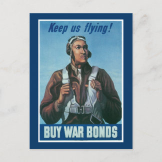 Keep Us Flying ~ Tuskeege Airman Postcard
