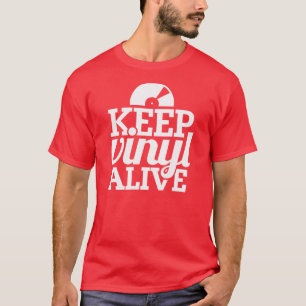 Keep Vinyl Alive T-Shirt - Dj's, Mixing - Red