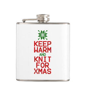 Keep Warm and Knit for Xmas Hip Flask