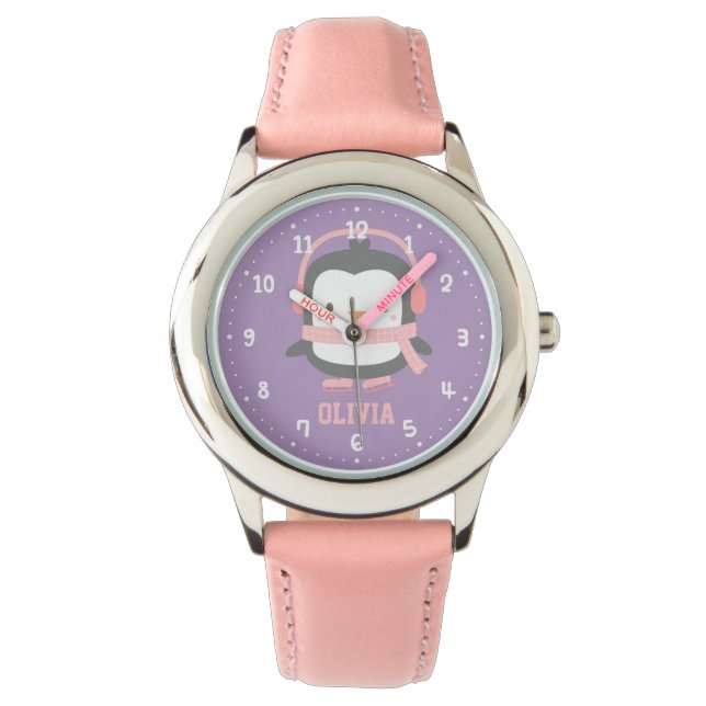 Keep Warm Cute Little Penguin Girls Watches (Front)