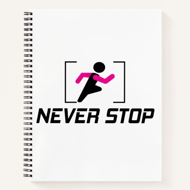 Keep working hard motivational design. notebook (Front)