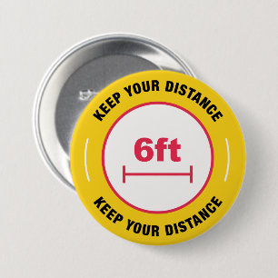 Keep Your Distance 7.5 Cm Round Badge