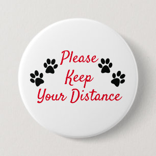 Keep Your Distance Social Distancing Design Button