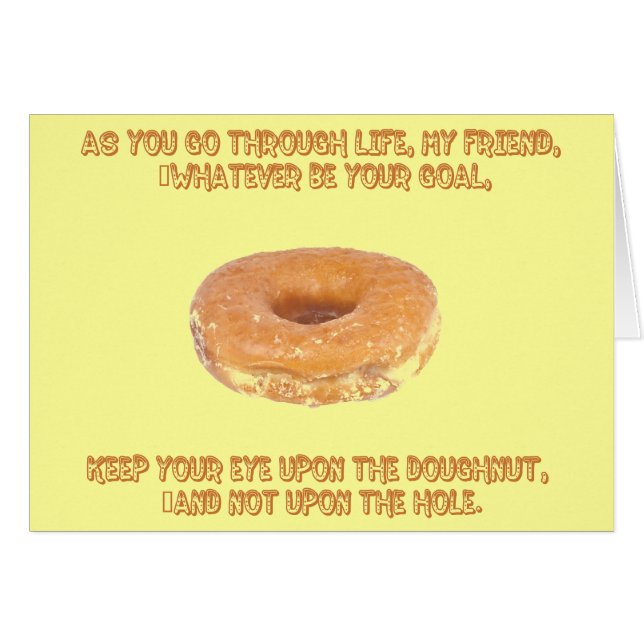 Keep your eye upon the doughnut (Front Horizontal)