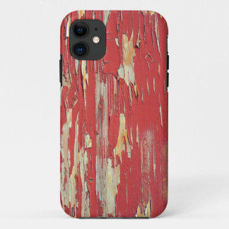 Keep your eyes peeled, peeling paint in red. iPhone 11 case
