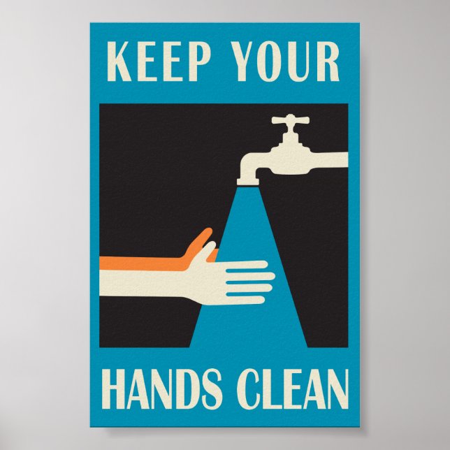 keep your hands clean poster (Front)