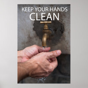 Keep your hands clean poster
