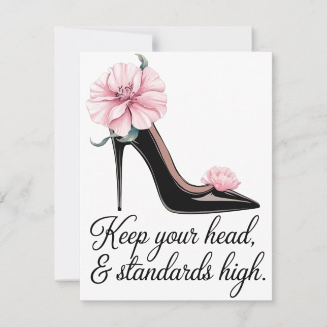 Keep your head and standards high Coco Chanel  Holiday Card (Front)