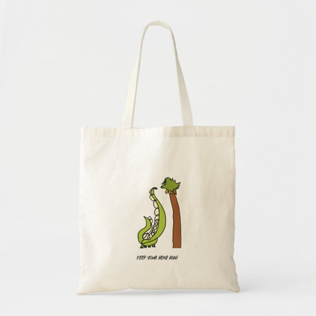 Keep Your Head High - Brachiosaurus Tote Bag (Front)