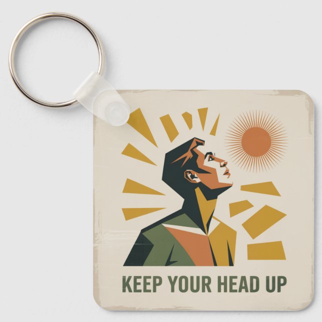 Keep Your Head Up Key Ring (Front)
