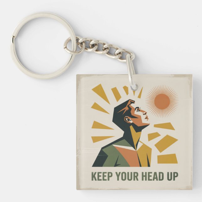 Keep Your Head Up Key Ring (Front)