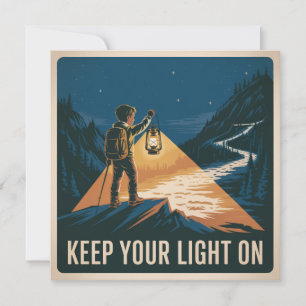 Keep Your Light On Invitation