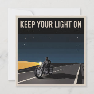 Keep Your Light On Invitation