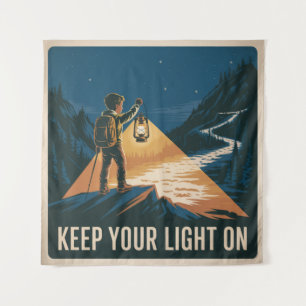 Keep Your Light On Tapestry