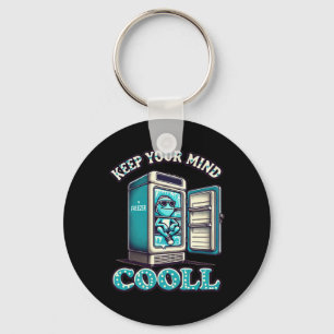 Keep Your Mind Cool Motivational Quote Sticker  Key Ring