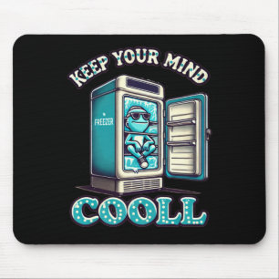 Keep Your Mind Cool Motivational Quote Sticker Mouse Mat