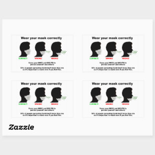 Keep your mouth and nose covered paper stickers