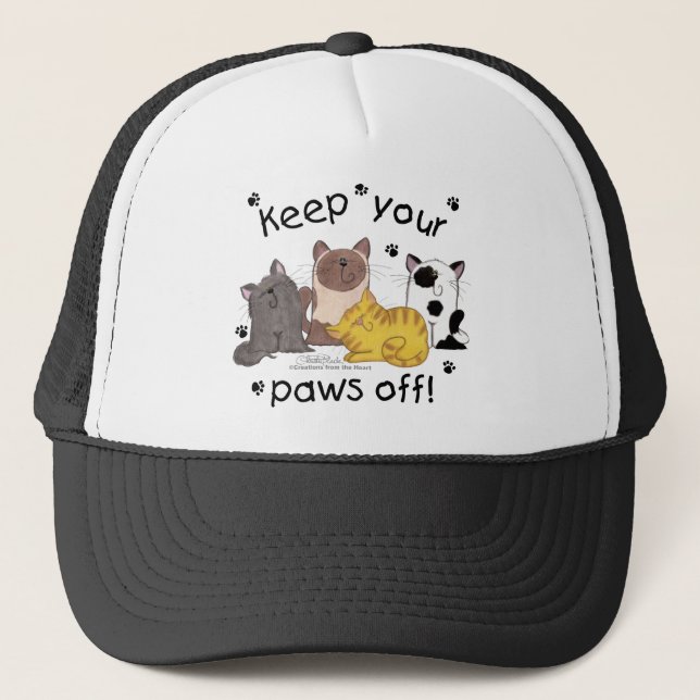 Keep Your Paws Off (cats) Trucker Hat (Front)