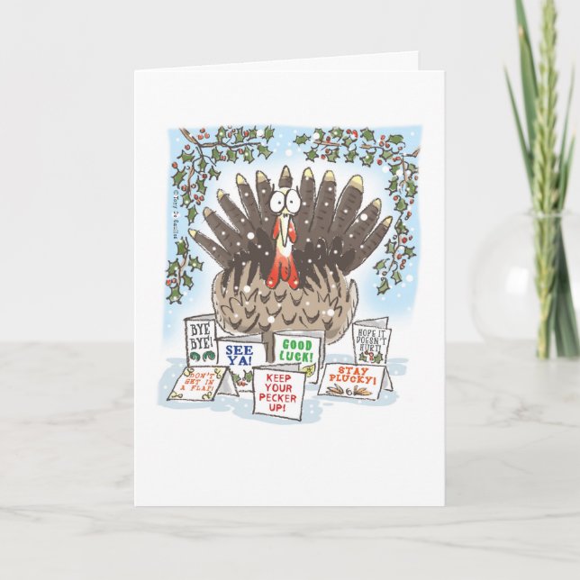 Keep your pecker up! holiday card (Front)