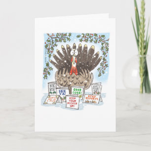 Keep your pecker up! holiday card
