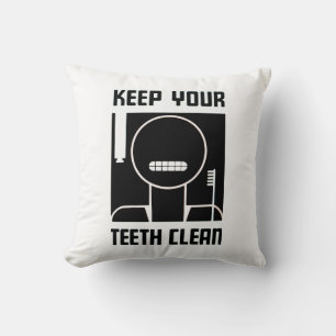 Keep Your Teeth Clean Cushion