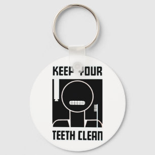 Keep Your Teeth Clean Key Ring