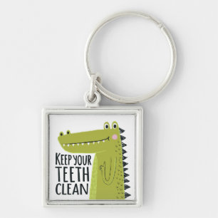 Keep Your Teeth Clean Key Ring