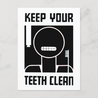 Keep Your Teeth Clean Postcard