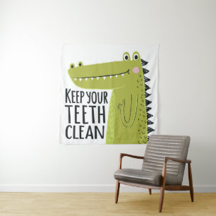 Keep Your Teeth Clean Tapestry