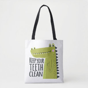 Keep Your Teeth Clean Tote Bag