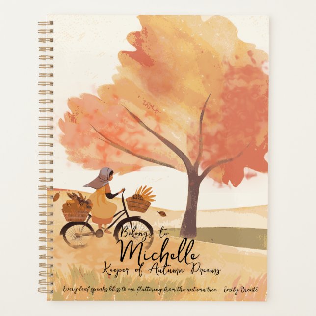 Keeper of Autumn Dreams, Romantic Poetic Fall Planner (Front)