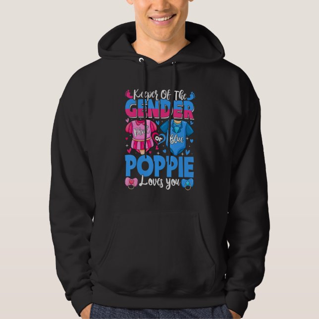 Keeper Of Gender Poppie Loves You Pink Or Blue Bab Hoodie (Front)